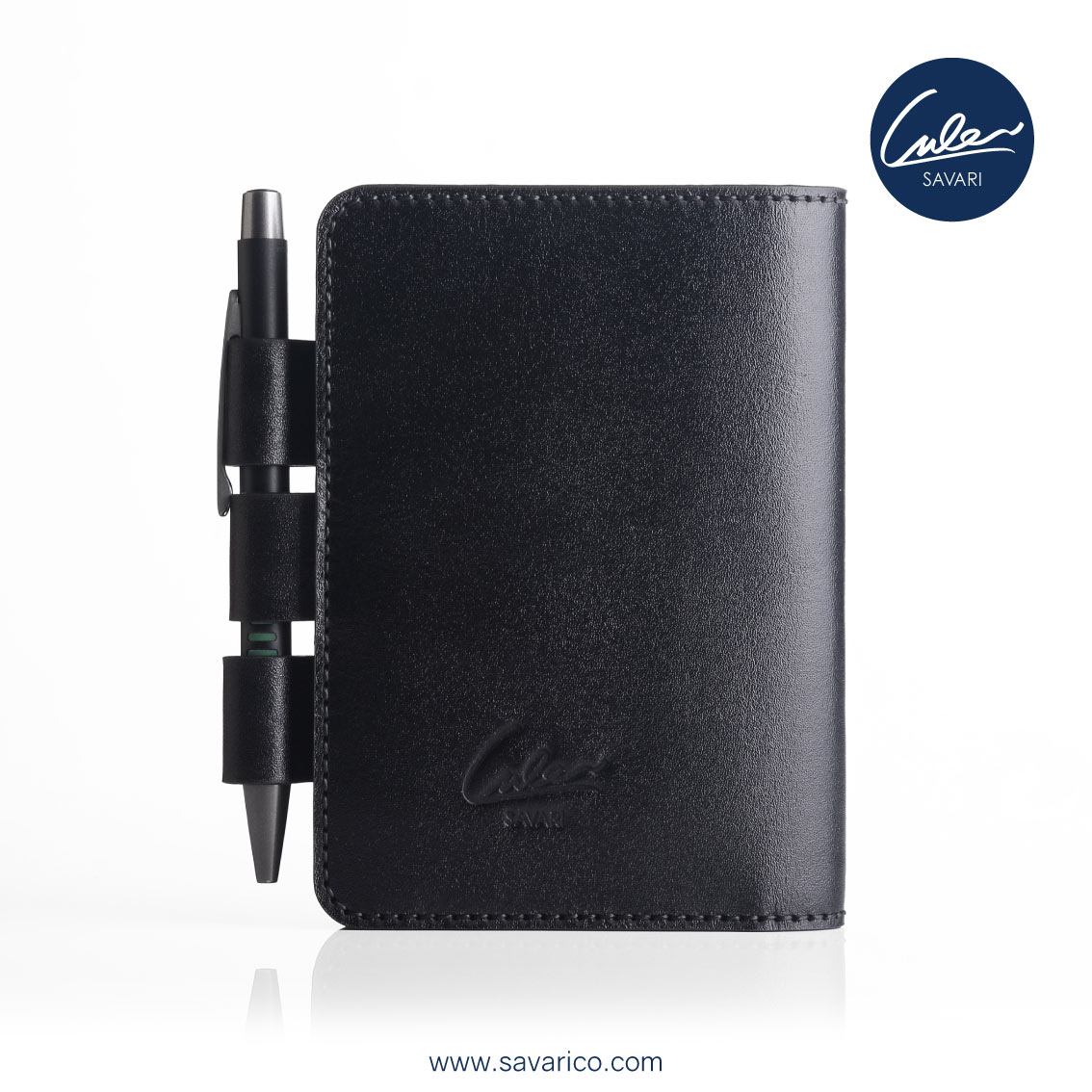 ژورنال جیبی با جلد چرم طبیعی به همراه دفترچه یادداشت قابل تعویض برند سواری SAVARI ( مدل S-23 ) با ضمانتنامه 2 ساله